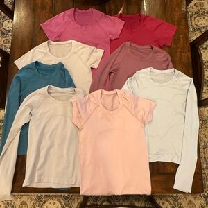 Lululemon Swiftly bundle of 8 long & short sleeved sizes 2 & 4